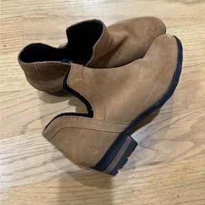 Sorel Lolla Suede Cut Out Ankle Boots